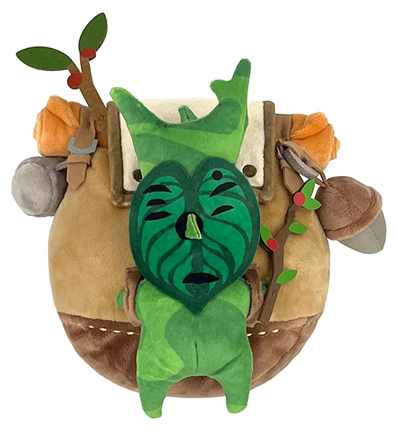 The Legend of Zelda: Tears of the Kingdom Pluche Figuur Sanei Korok met Rugzak, Bruin, 17 cm