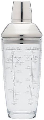 BarCraft Traditional Boston Glass Cocktail Shaker