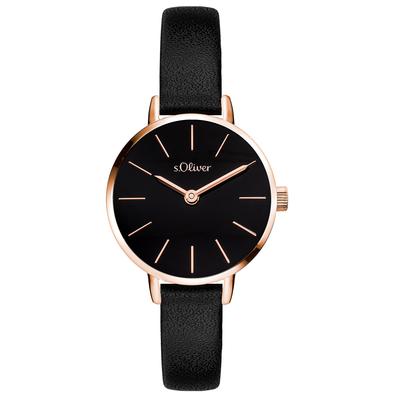 Quarzuhr S.OLIVER "Petite Time", rosa (schwarz), Armbanduhren, Damen, Quarzuhr, Armbanduhr, Damenuhr, analog