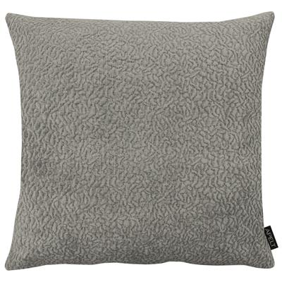 Dekokissen APELT "Toulouse", grau (grau, unifarben), B:45cm H:10cm L:45cm, Chenille, Polyester, Dekokissen_Sitzkissen_Kissenhüllen, Chenille mit 3D Effekt