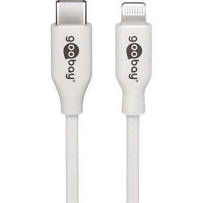 Goobay USB-Kabel USB 2.0 USB-C® Stecker, Apple Lightning Stecker 1.00m Weiß 39446