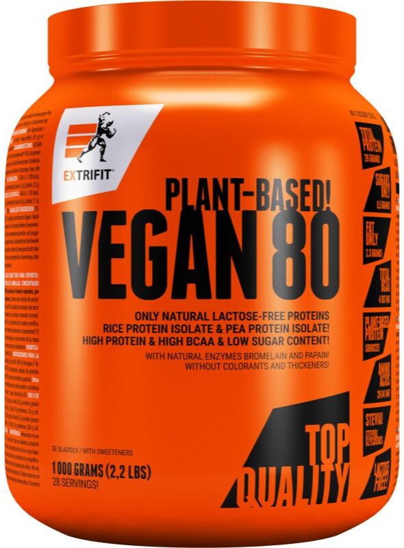 Extrifit Vegan 80 protéines véganes saveur Chocolate 1000 g