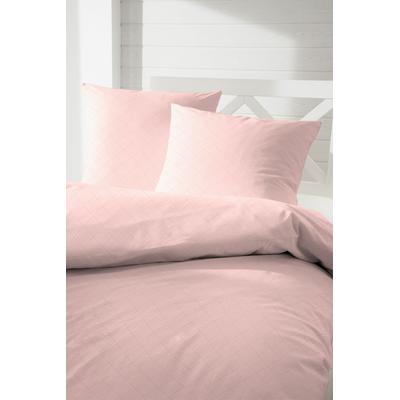 Bettwäsche PRIMERA "Falsches Uni", rot, B/L: 155cm x 220cm, 1 Stk., 1 Stk., Mako-Satin, B/L: 80cm x 80cm, 2 Stk., Mako-Satin, Obermaterial: 100% Baumwolle, Bettwäsche, Bettwäsche, im dezenten Look