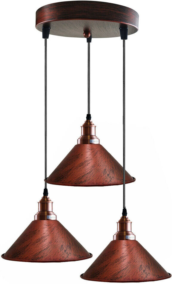 Rio Vanita 3 - Light Pendant Rustic Red 124cm W X 124cm D