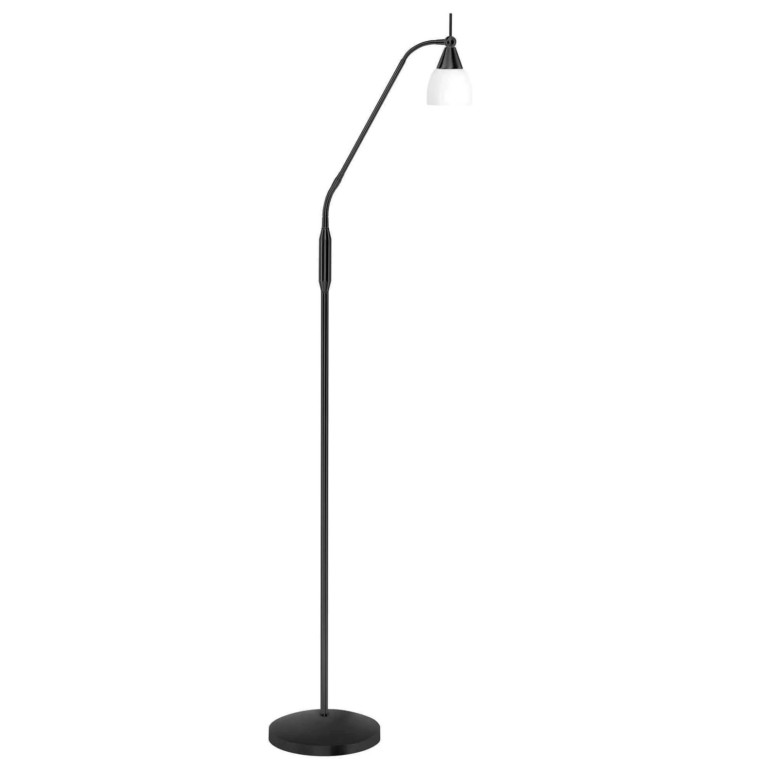 Highlight Vloerlamp Touchy zwart met glazen kap en metalen voet, Hoogte: 145 cm
