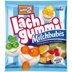Nimm2 Fruchtgummis Lachgummi Milchbubis, mit Fruchtsaft & Vitaminen, 225g