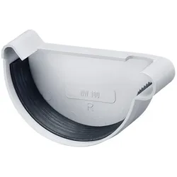 Rinnenendstück PVC grau rechts