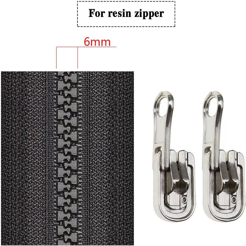 INF Tirette de Fermeture Éclair Double Face 5  Remplacement de Fermeture Éclair 10pcs Argent