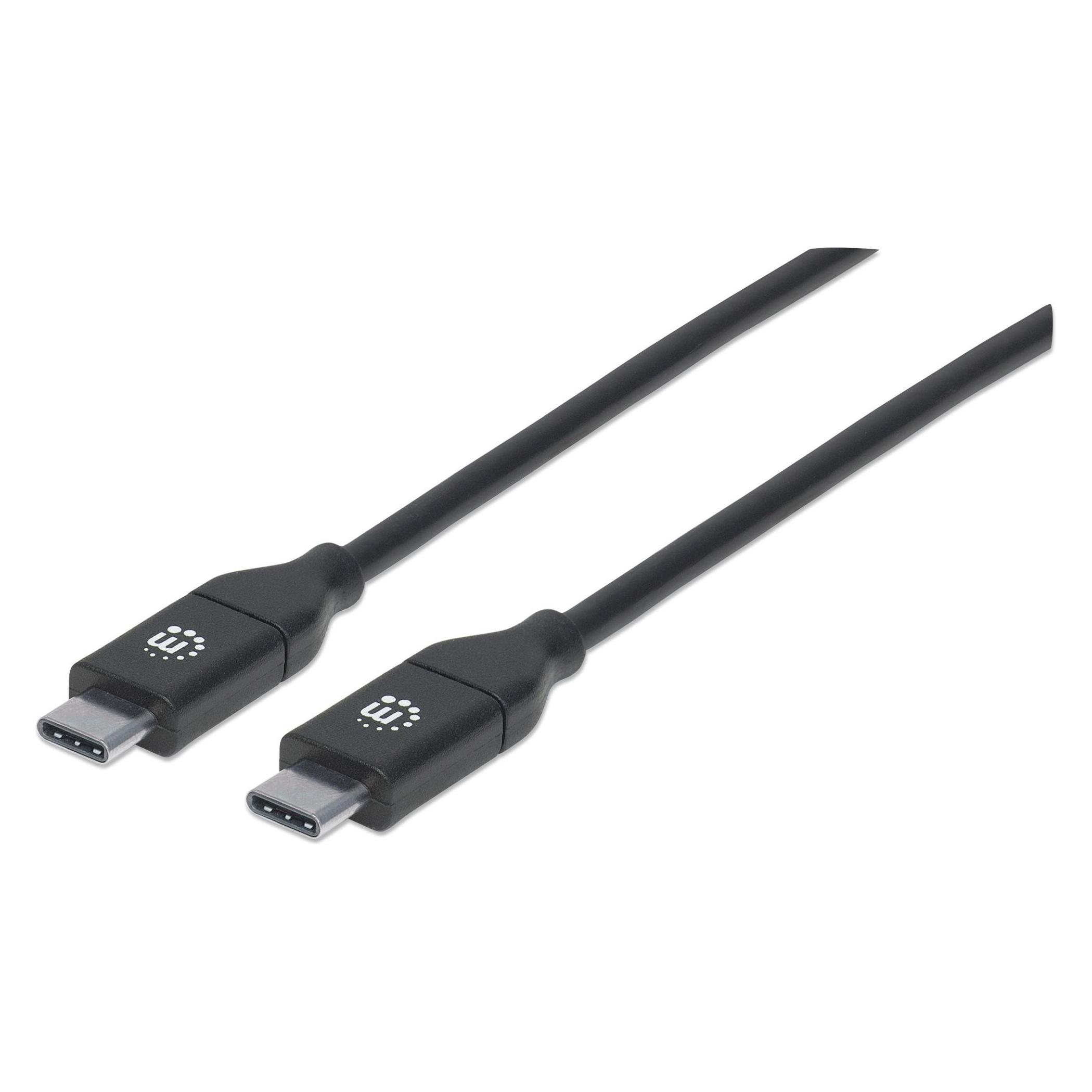 Manhattan USB 2.0, Typ C-Stecker auf Typ C-Stecker (2 m, USB 2.0, 100 W) (355247)