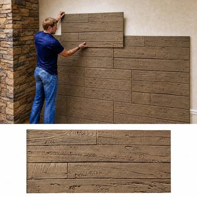 FUFU&GAGA Faux Brick Stone Veneer Panels Polyurethane Terracotta Red Siding Wall Panels for Fireplace & Outdoor Curb Appeal (2 or 10 Pack)