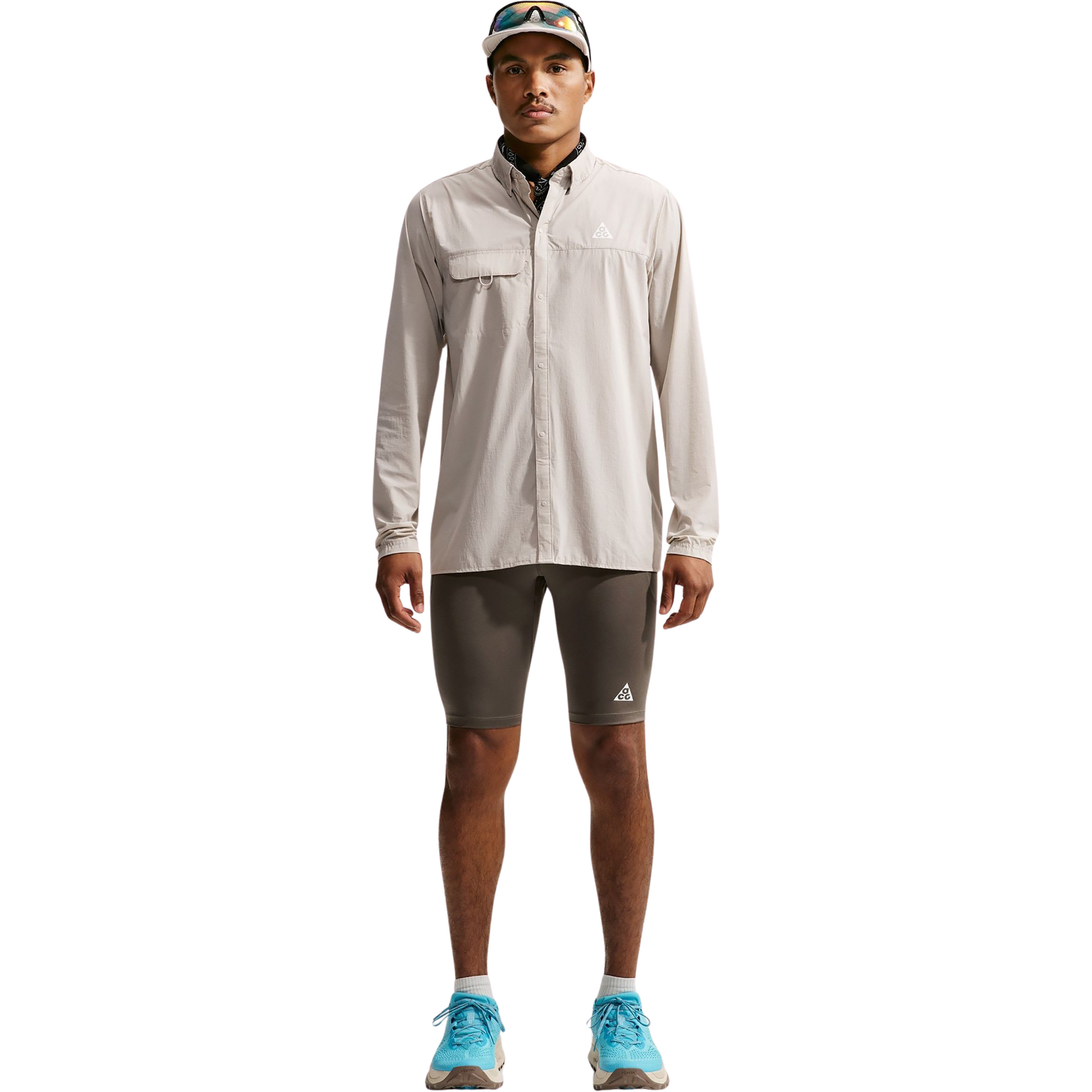 Nike ACG Aireez Btn Herren Hemden beige Größe M Trekking Schnell trocknend