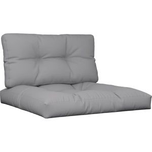 vidaXL Auflage 3360690, aus Polyester, für Palettenmöbel, 70 x 70cm, grau, 2-teilig