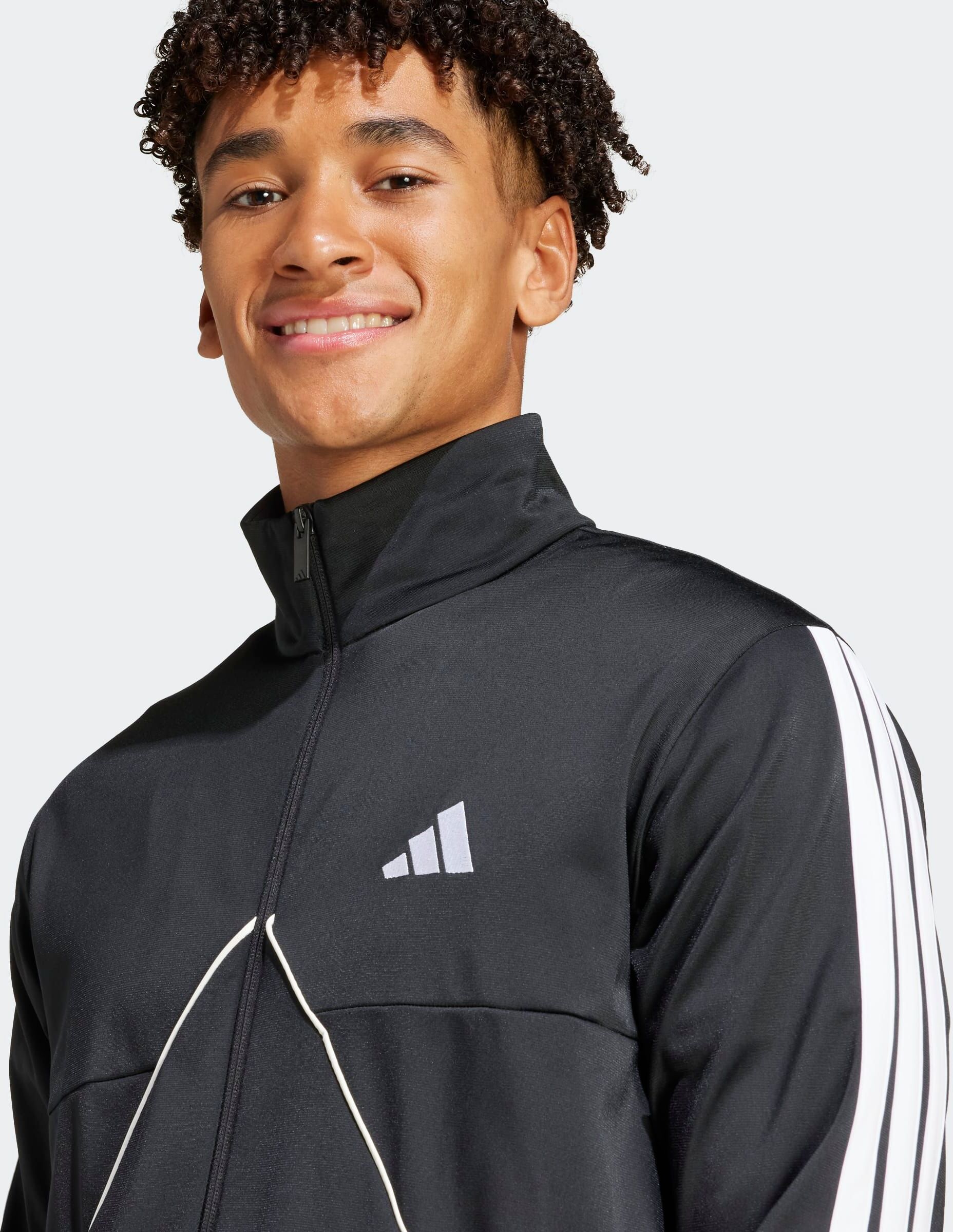 Trainingsanzug ADIDAS SPORTSWEAR "SPORTSWEAR TRICOT TIRO-INSPIRED", Herren, Gr. XL, schwarz, Obermaterial: 100% Polyester, Sportanzüge Trainingsanzug, Trikot Tracksuit schwarz XL