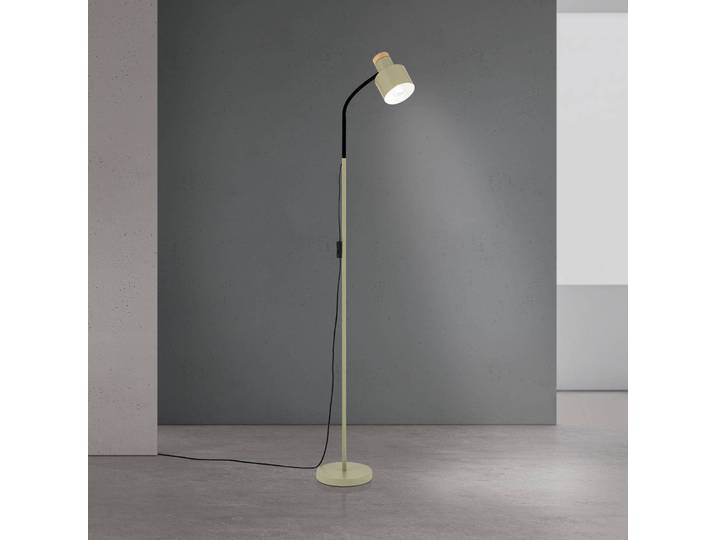 ORION Stehlampe Gili, grün, für Wohn- / Esszimmer, Metall, Modern, Leselampe
