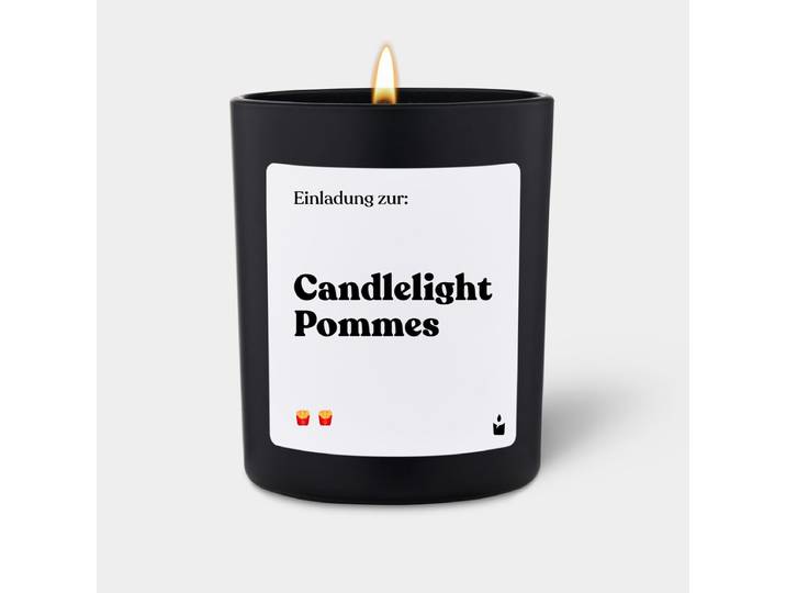 Duftkerze Schwarz Flowery Candlelight Pommes