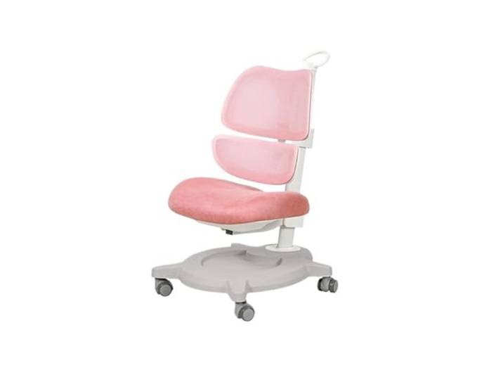 Ygt9mS6vz Stuhl mit hoher Rückenlehne Kinder-Studienstuhl, platzsparender Lift-Lendenschutzstuhl, korrekte Sitzhaltung, sitzender Student, Schreibcomputerstuhl(Pink)