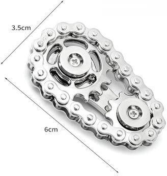 Uplift Essentials Metal Gear Fidget Spinner Desk Toy silver Gear