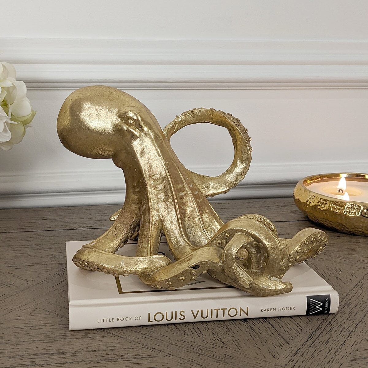 Gold Octopus Decorative Wine Bottle Holder