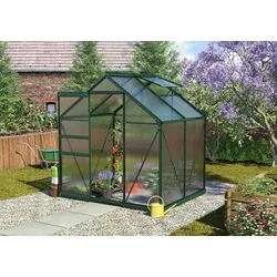 Vitavia Gewächshaus Calypso 3000 Hohlkammerplatten 4 mm inkl. 1 Dachfenster, Smaragd