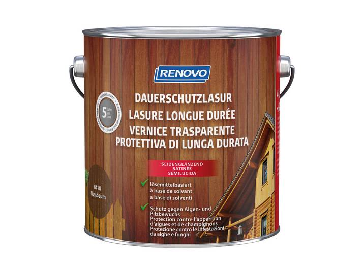 Renovo Dauerschutzlasur Nussbaum 4 l Seidenglanz
