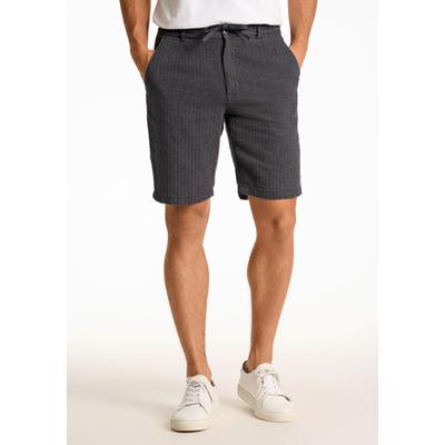 Shorts LINDBERGH "Leinenshorts Relaxed Fit", Herren, Gr. L, schwarz, Obermaterial: 55% Baumwolle, 45% Leinen, relaxed fit, Hosen Shorts