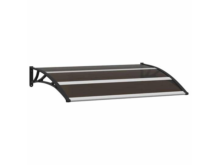 vidaXL Vordach Schwarz 120/75 Cm Pc, Kunststoff, 120x0.5x75 cm, Sonnenschutz
