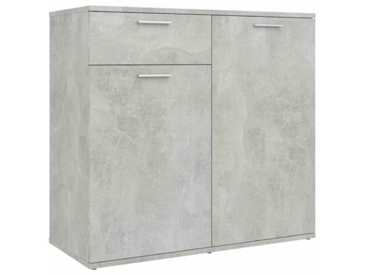 HGFDVCMR Sideboard Betongrau 80x36x75 cm Kommode Holzwerkstoff Kompakte Anrichte im Betongrau-Design mit 2 Türen und 1 Schublade für Wohnzimmer und Flur.
