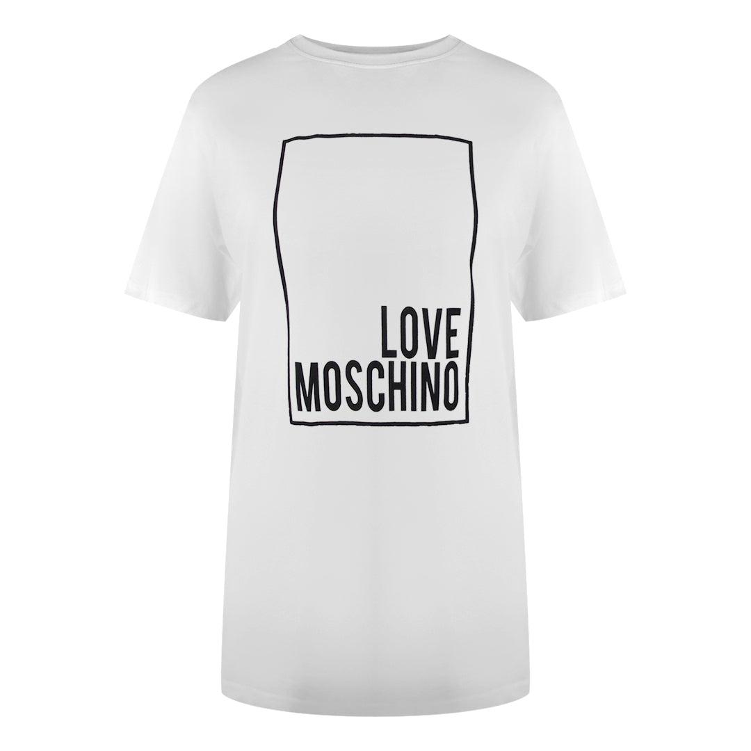 Moschino Box Logo Weißes T-shirt