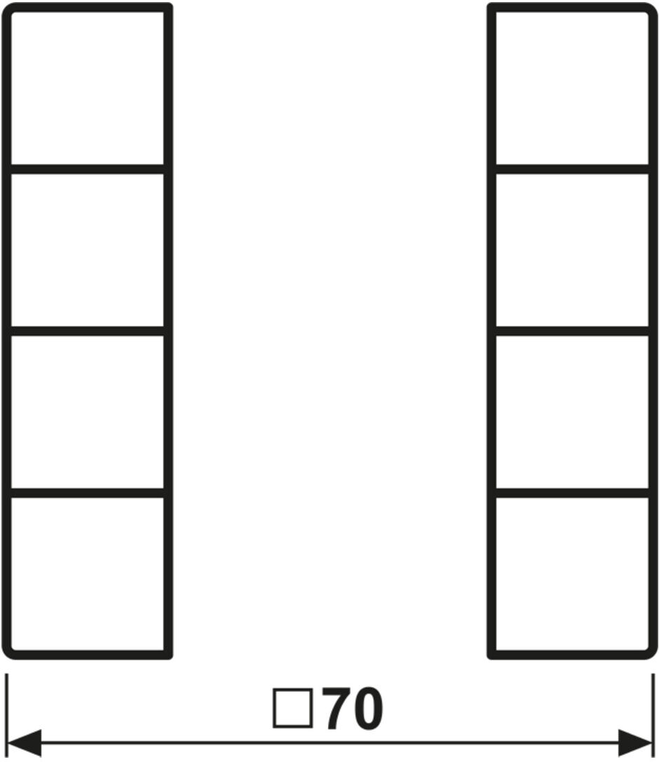 Jung Tastensatz komplett 4-fach LS504TSASWM)