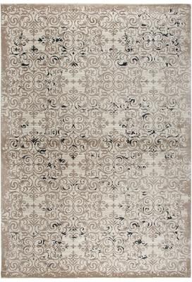 NAVATEXTURA Swagger Beige, Taupe, Grey, and Black Persian-style Medallion Rug