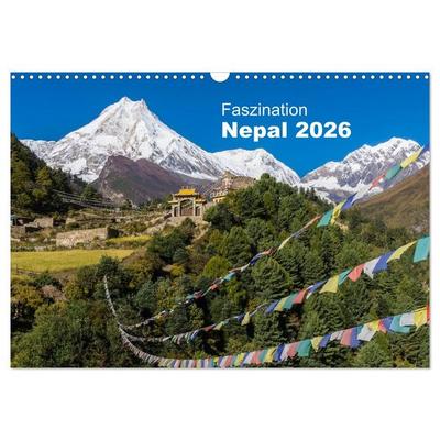 Faszination Nepal (Wandkalender 2026 DIN A3 quer), CALVENDO Monatskalender