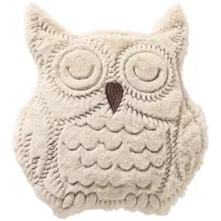 Textino gefülltes Kissen 'Owl' 35 x 40 cm Beige