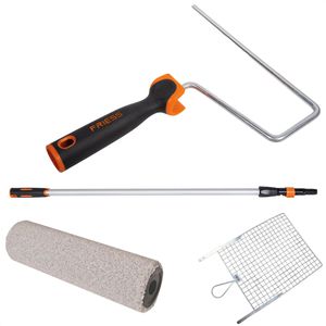 Friess Malerset ProFINgrey Exquisit, 4-teilig, Farbroller, Walze, Abstreifgitter & Teleskopstange