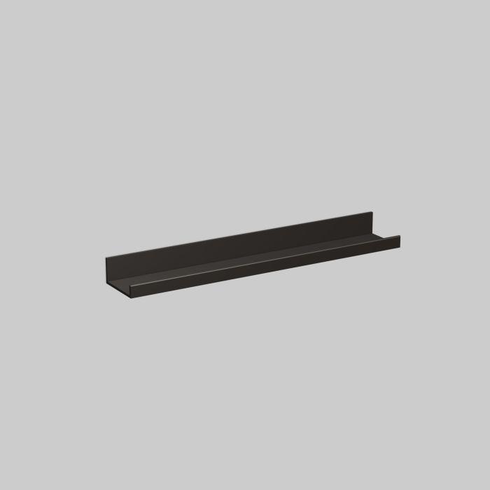 Alape AS.600 Ablage 8271000980 AS.600.S 600 x 50 x 100 mm, Aluminium mattschwarz pulverbeschichtet