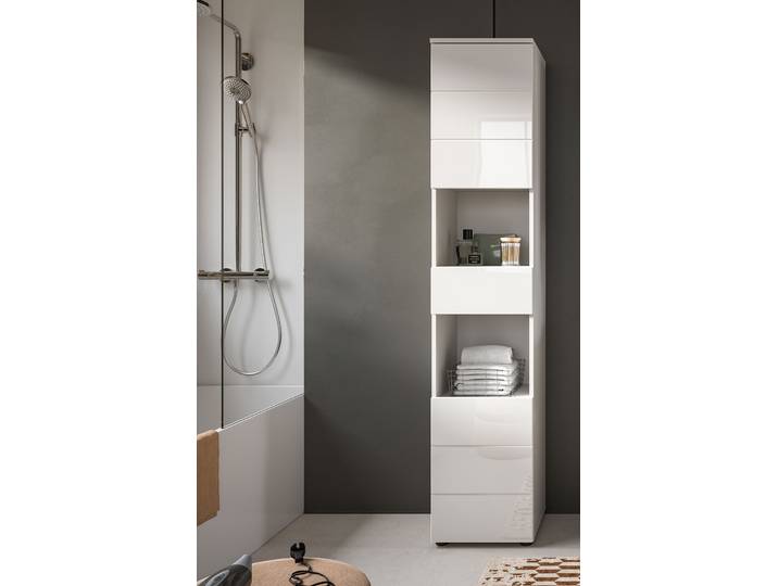 Colonne de salle de bain 38cm Blanc