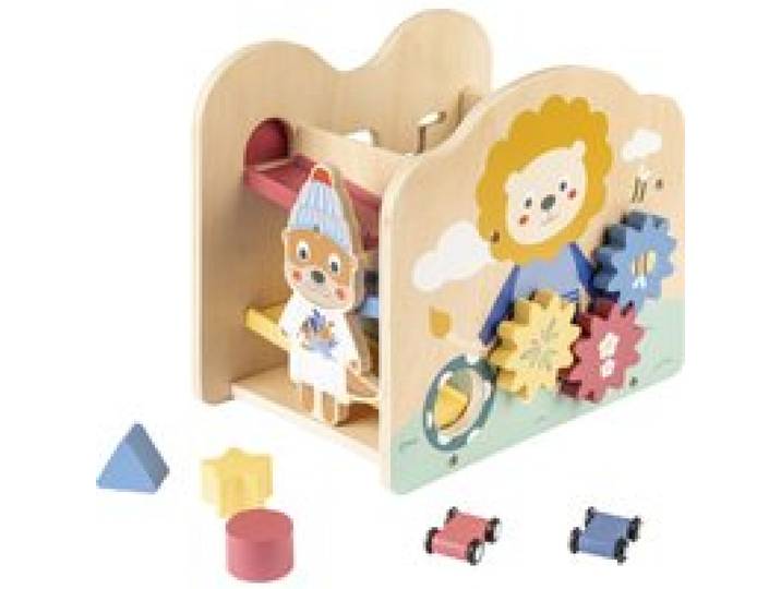 LUPILU® Chariot à pousser ou cube de motricité en bois (cube de motricité)
