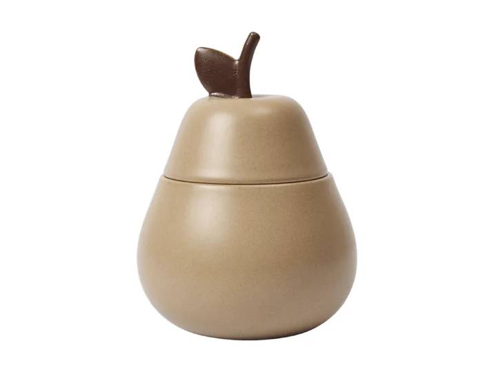Ferm Living Bol en céramique avec couvercle Pear Cachemire