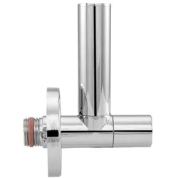 ASW Design-Eckventil 108684 1/2"x10mm, Messing verchromt, Schlauchverblendung 300 mm
