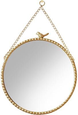 Fusion Finds Vintage Gold Wall Mirror Round Farmhouse Decorative Mirror With Sparrow Iron Frame Vintage Gold Wall Mirror Round Farmhouse Decorative Mirror With Sparrow Iron Frame