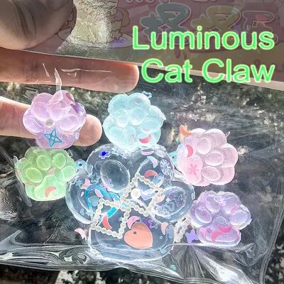 Perfect Picks Market Luminous Cat Paw Squishy Stress Relief Toy For Kids & Adults Luminous Cat Paw Squishy Stress Relief Toy For Kids & Adults