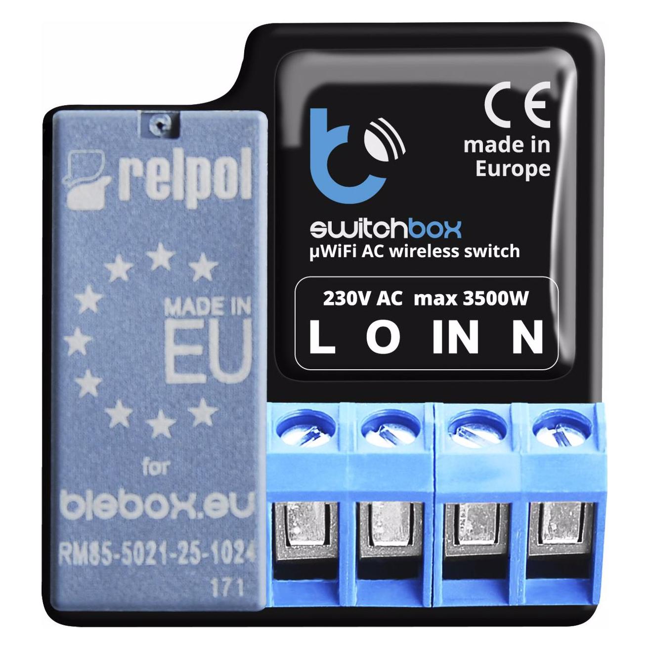 BleBox WLAN-Schaltaktor switchBox V2 1-fach (Schaltaktor) (switchBox)