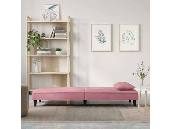 Rose SOFA Convertible - PHSH - Canapé-lit - rose velours C606