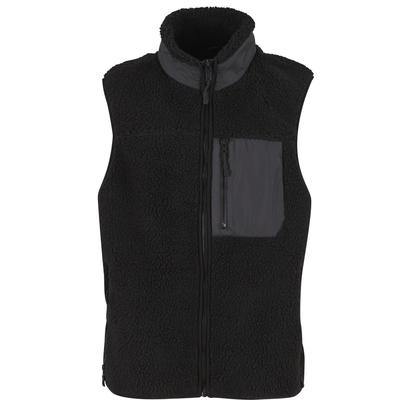 Steppweste URBAN CLASSICS "Urban Classics Sherpa Vest", Herren, Gr. XL, schwarz, 100% Polyester, Westen Steppweste