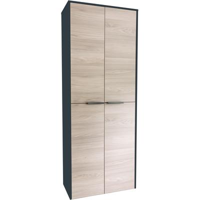 Hochschrank WELLTIME "Novara", transparent, B:62,8cm H:163,3cm T:32cm, Holzwerkstoff, Schränke, Hochschrank