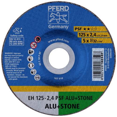 PFERD TOOLS EH 125-2,4 PSF ALU+STONE (10) 69198294 Trennscheibe gerade 125mm 10 St. NE-Metalle