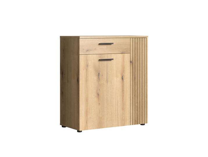 Mid.you Kommode PureBliss GD, Eiche, Kunststoff, Holzoptik, 1 Fächer, 1 Schublade(n) Schubladen, 80x89x36 cm, Wohnzimmer, Kommoden & Sideboards, Kommoden