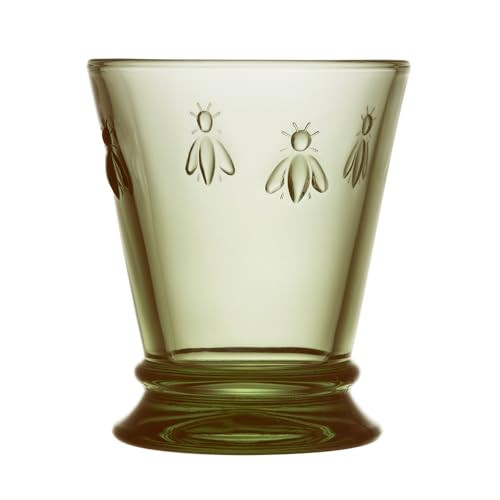 La Rochère Abeille waterglas olijfgroen 260 ml - Set van 6