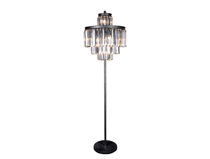 Signature Stehlampe Glas Metall Grau Fulgurant, E14, 52x170x55 cm, Lampen & Leuchten, Innenbeleuchtung, Stehlampen
