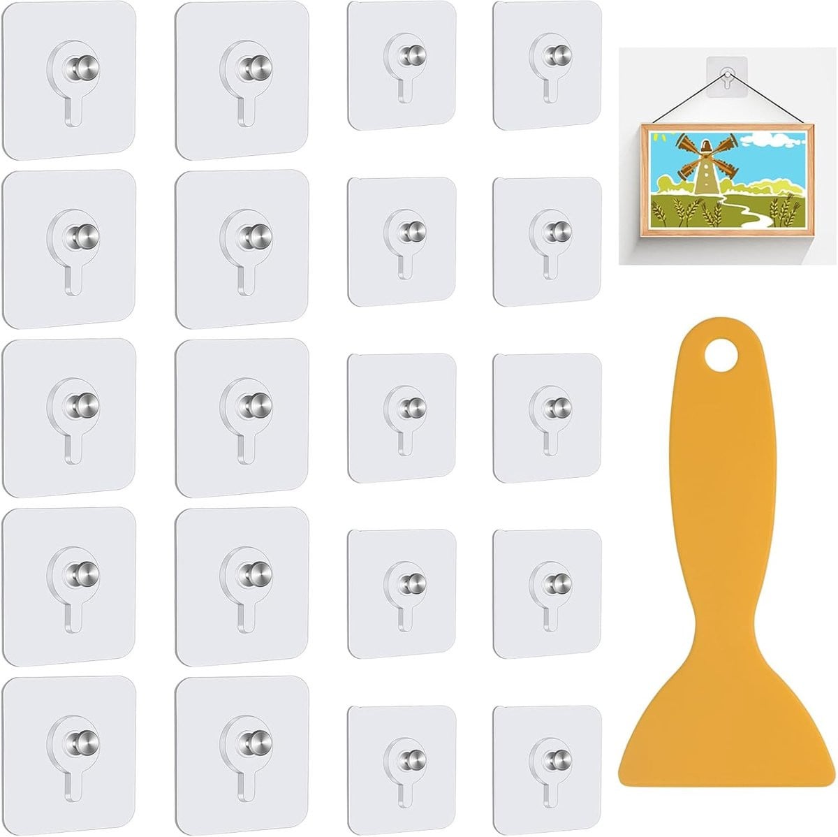 Zelfklevende haken voor fotolijst ophangers met sterke kleefkracht - 5,6 cm