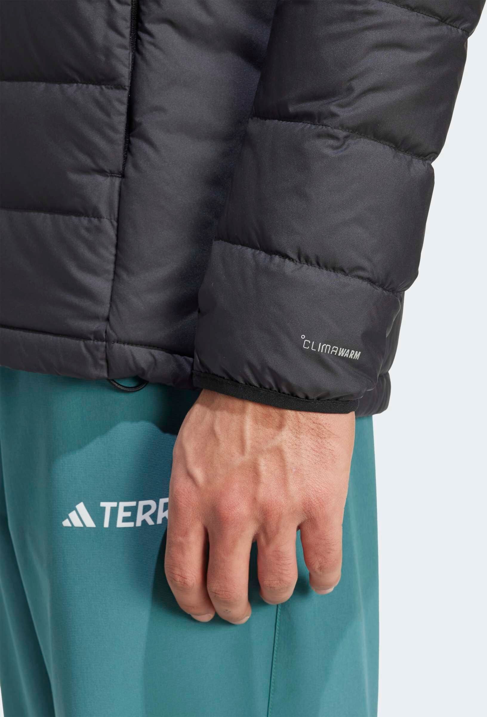 Adidas TERREX "MULTI LIGHT DOWN CLIMAWARM" sportlicher Stil, für Wandern, mit Reissverschluss, aus Polyester schwarz 3XL